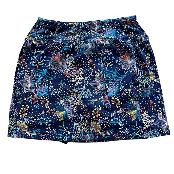 Title Nine Dream On Athletic Short Skort Skirt Outdoor Hiking Beach Flora 16" - Picture 4 of 10